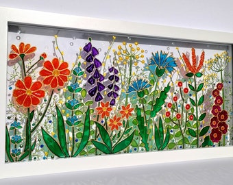 ガラス絵「ひなげしチェロ」 TakaharaNagamine 2023 — CLEAR GALLERY TOKYO