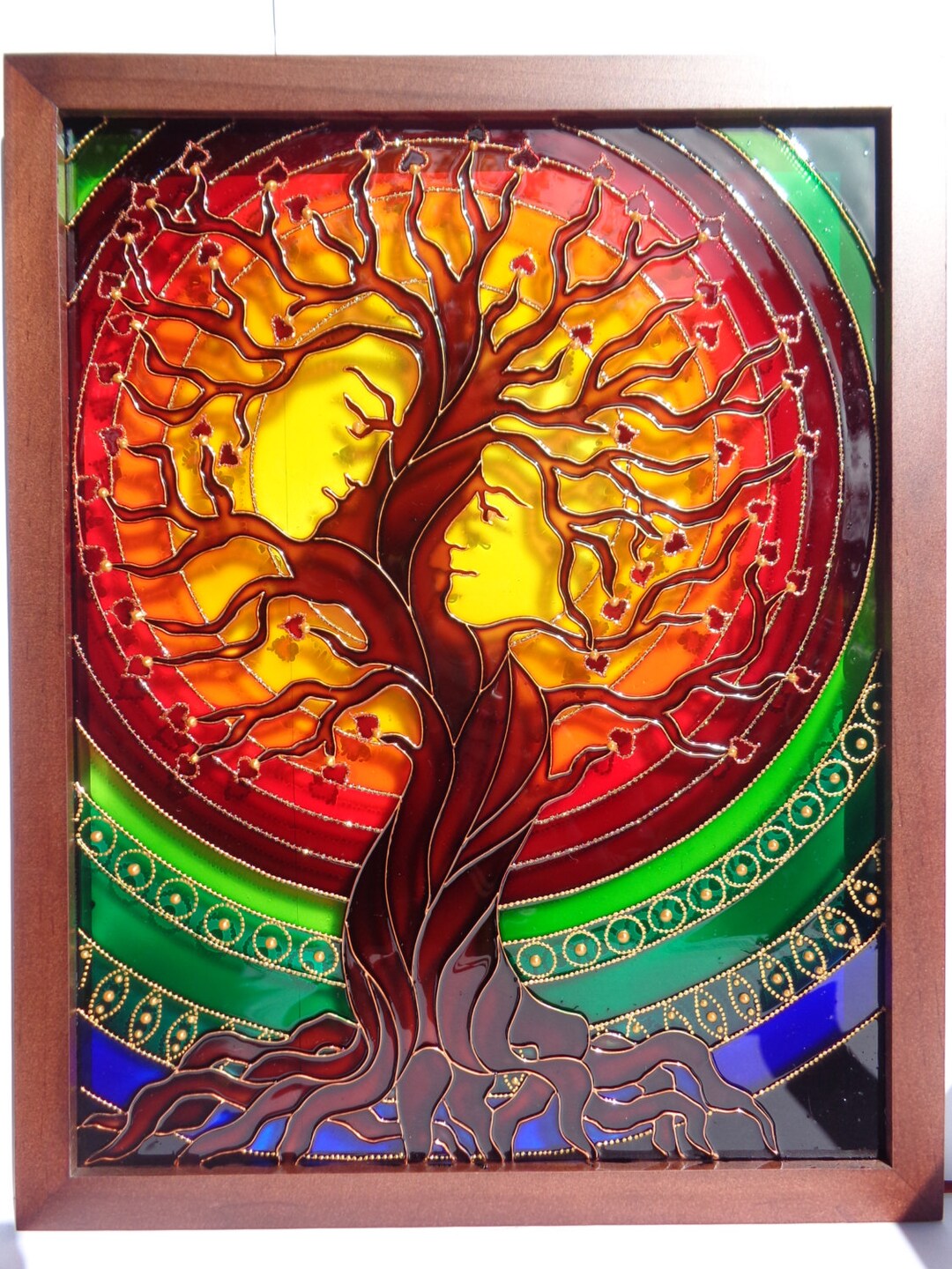 Tree Art Family Tree Art Love Tree Glass Painting Painted Glass Tree of