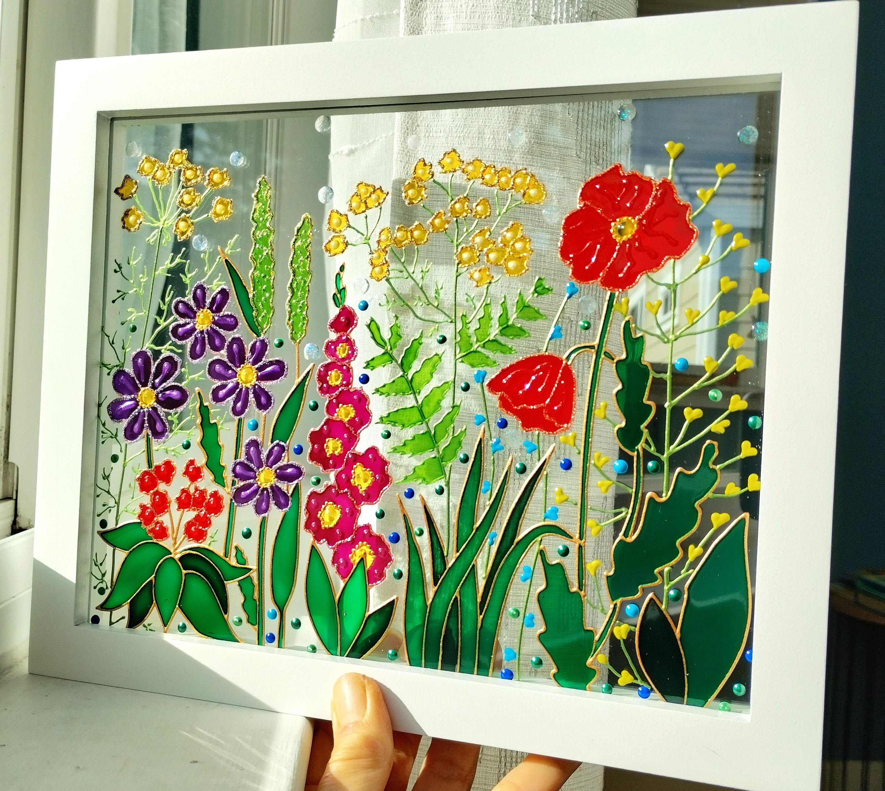 Wall Glass Painting Designs