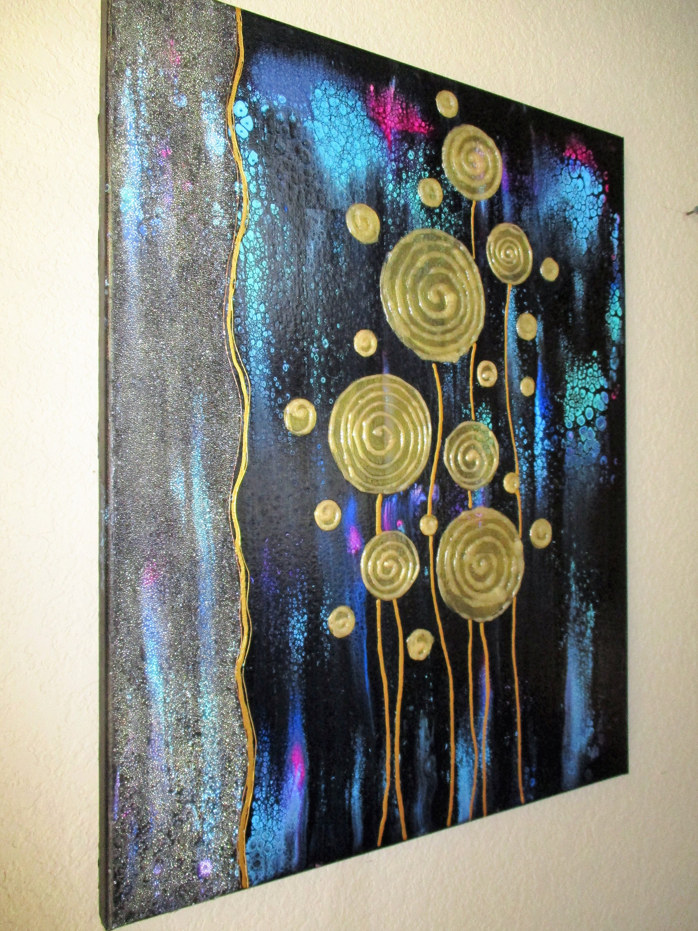 Abstract art Canvas art Original painting Wall decor Modern Etsy