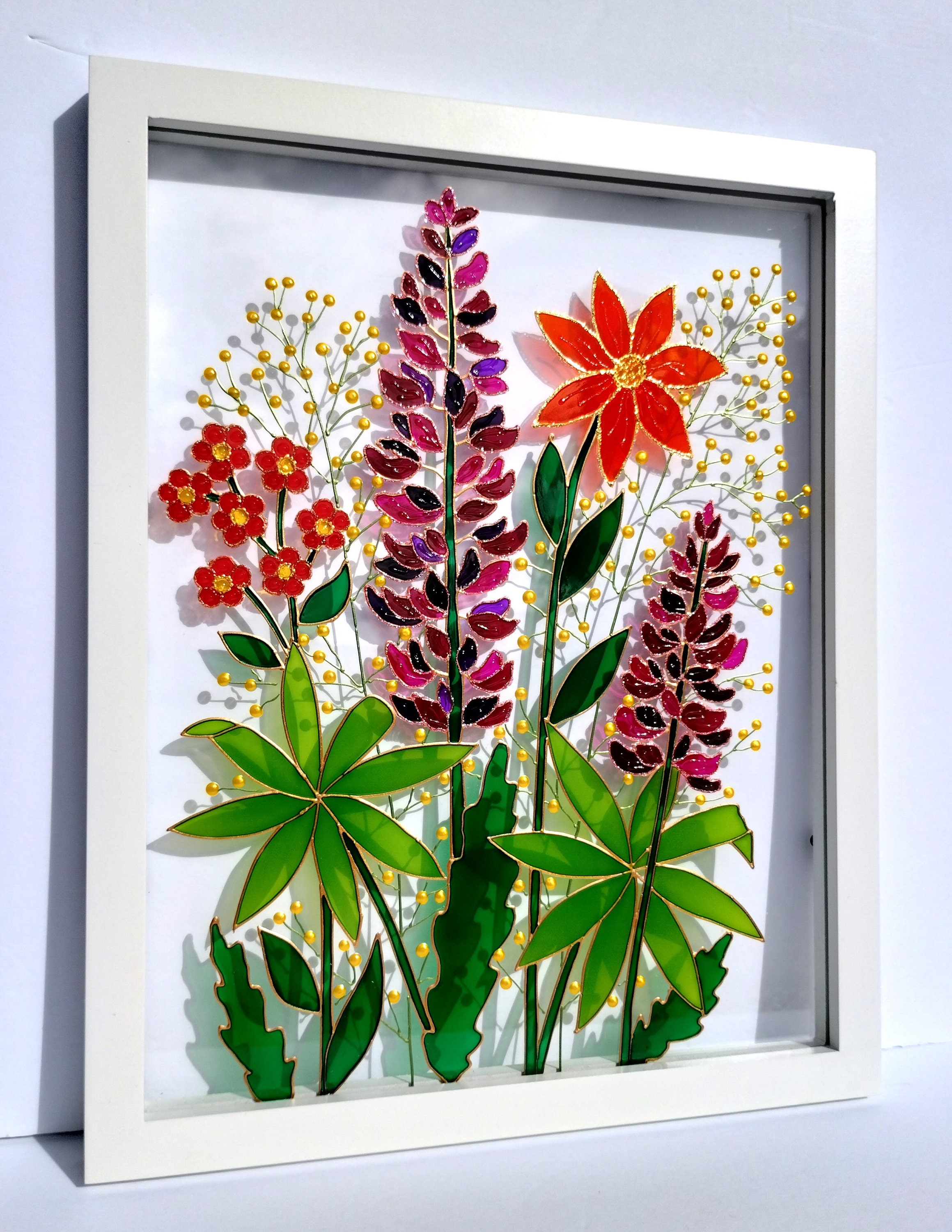 Easy Glass Paintings Of Flowers 🔴 Painting Flowers On Glass With