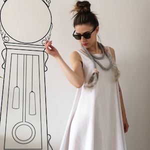 Women&#39;s Linen Dress / Long Linen Dress / Plus Size Women&#39;s Dresses / Sleeveless Linen Dress / Summer Linen Dress / Linen Clothing