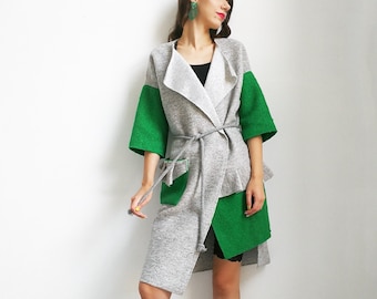 Asymmetric Coat, Extravagant Coat, Avant Gard Coat, Wool Coat Women, Plus Size Clothing, Outerwear, Outerwear Clothing, Extravagant Clothing