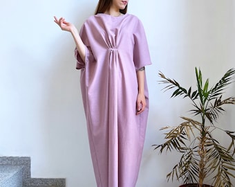 NEW Lavender Kaftan Dress / Linen Kaftan / Kaftan Dress for Women / Avant Garde Dress / Women's Linen Dress / Daywear Dress / Women Dress