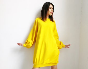 Casual Yellow Dress - Etsy