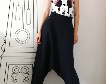 Extravagant Drop Crotch Pants, Harem Pants, Plus Size Pants, Extravagant Pants, Baggy Pants, Lounge Wear Women, Casual Pants