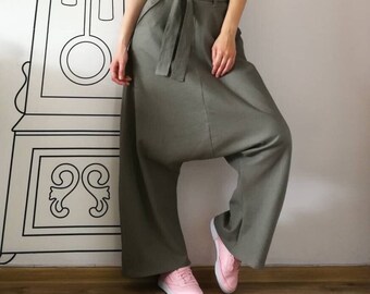 Harem Pants, Plus Size Pants, Extravagant Clothing, Baggy Pants, Lounge Wear Women, Casual Harem Skinny Sweatpants, Plus Size Pants