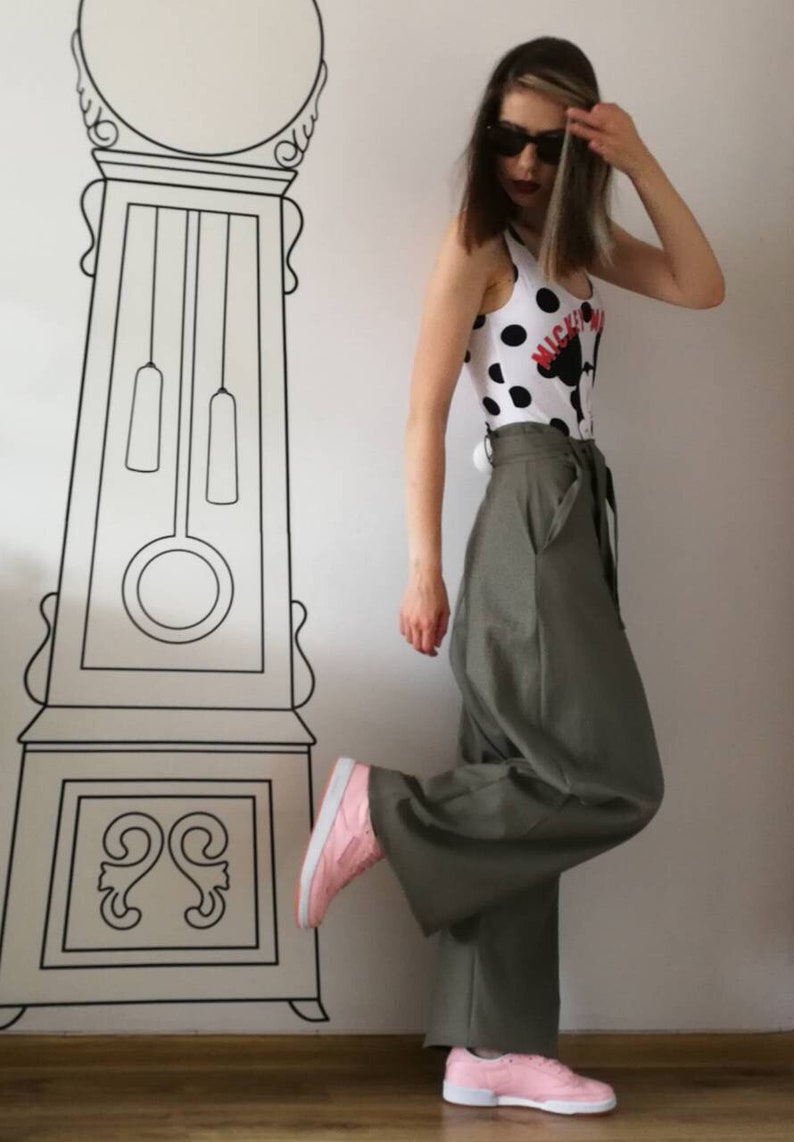 NEW Linen Drop Crotch Pants Harem Pants Plus Size Pants Extravagant Clothing by FabraModaStudio FAB454