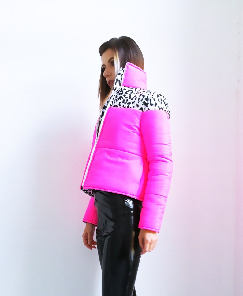 neon pink puffer