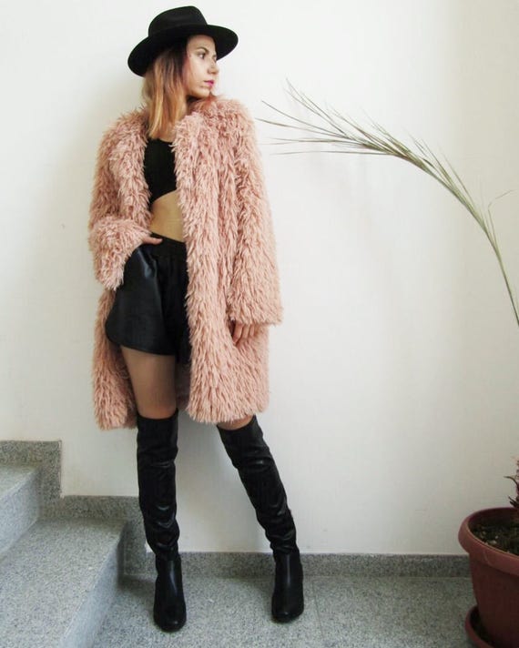 fuzzy pink coat