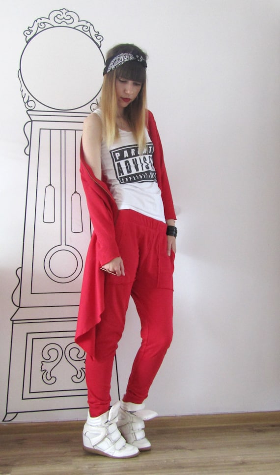 Tracksuit Set / Zip Up Jacket With Extravagant Back / High Neck Jacket by FabraModaStudio