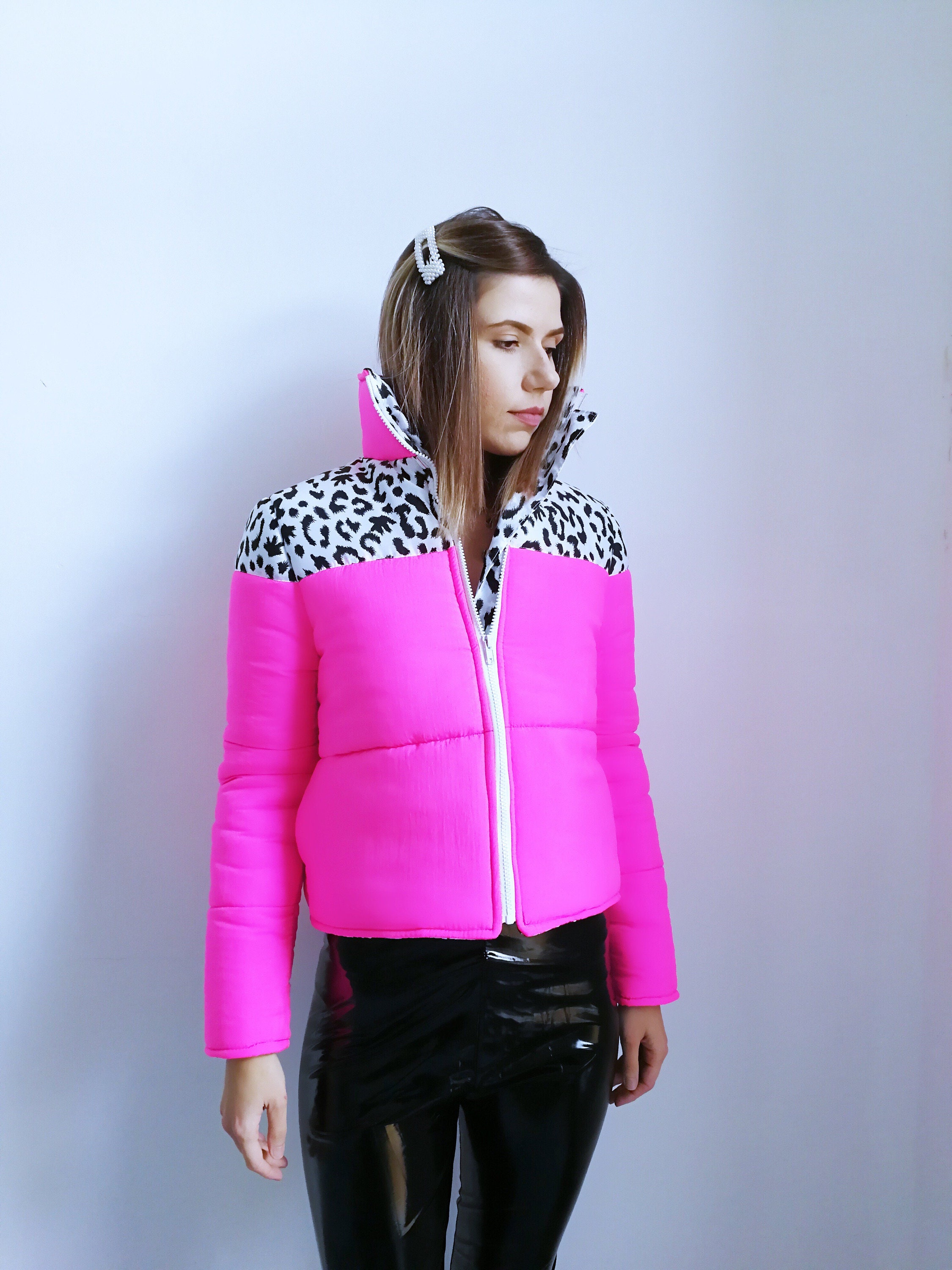 neon pink puffer