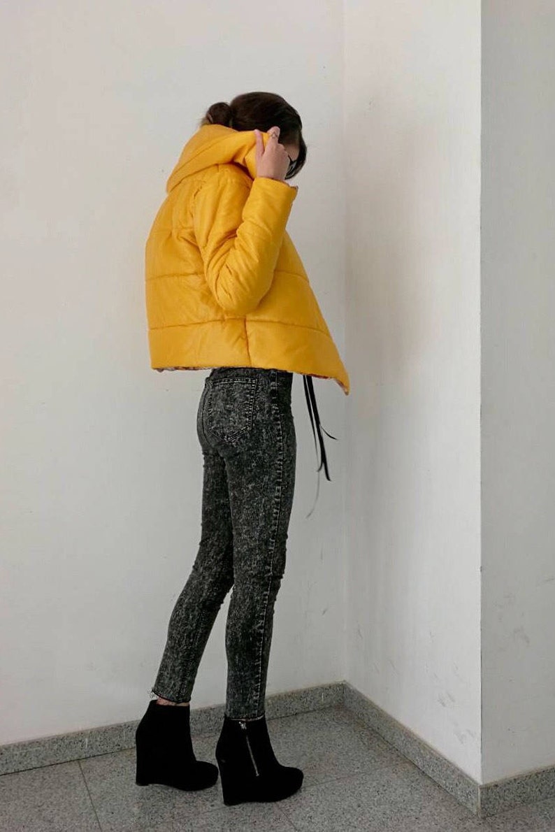 Extravagant Asymmetric Jacket / Extravagant Short Yellow Jacket