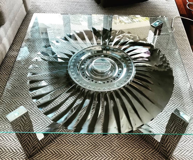 Boeing 737 Jet Engine Coffee Table Pratt & Whitney JT8D Etsy