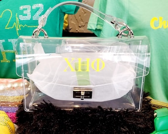 Bolso transparente Chi Eta Phi
