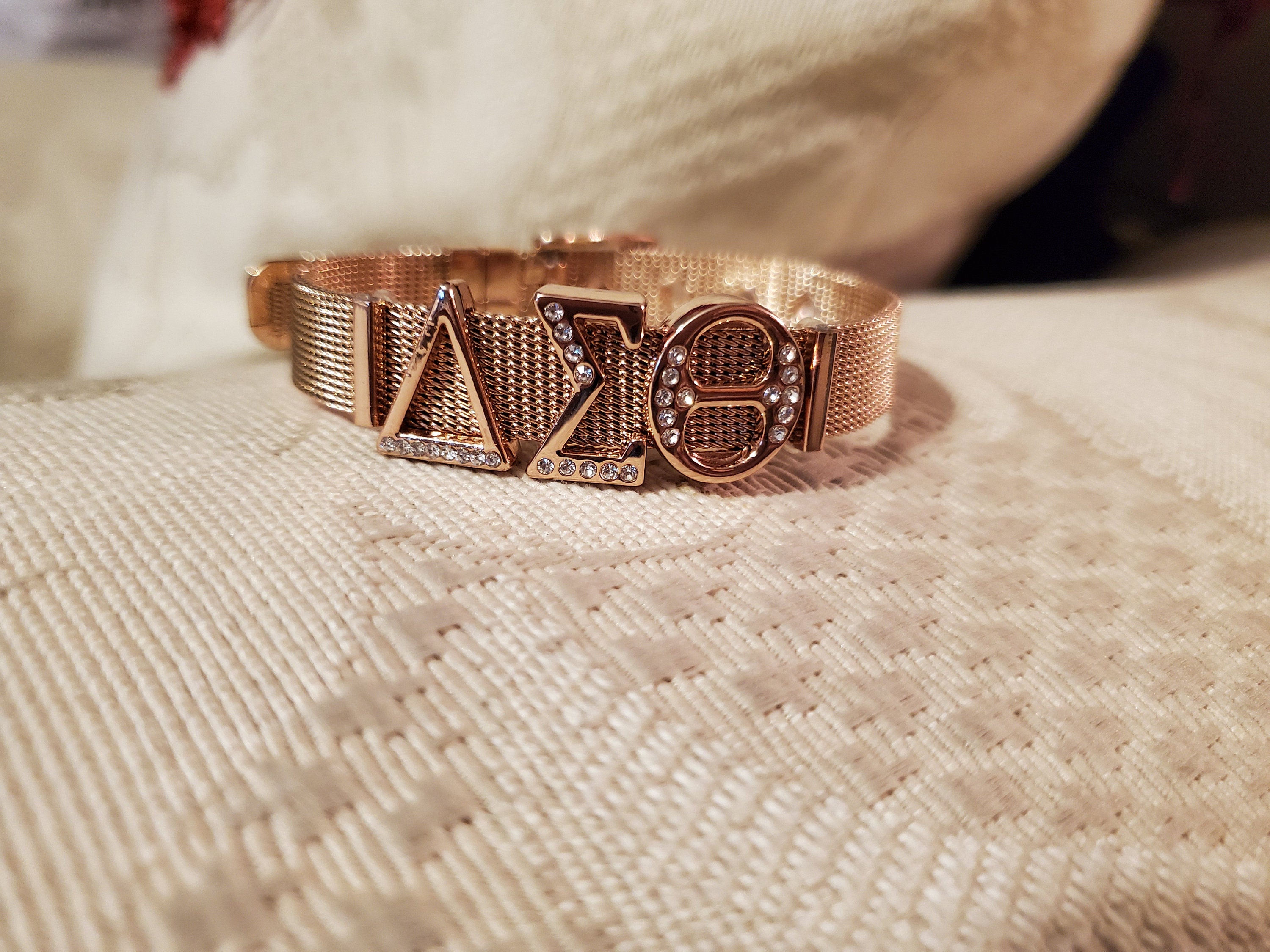 Delta Sigma Theta Rose Gold Bracelet 