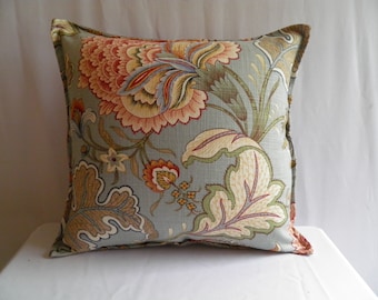 Hampton Style Cushion Cover, Portsea Beach, Coastal, Jacobean, Floral, Linen