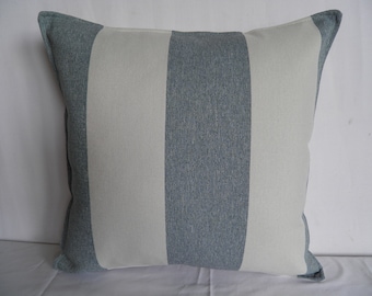 Blue Stripe Upholstery Fabric - Hampton Style