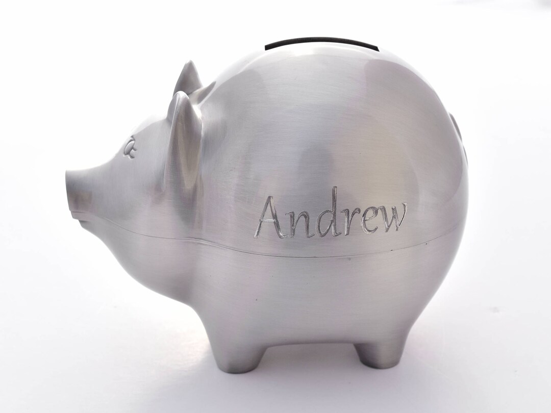 Personalized Piggy Bank, Metal Piggy Bank, Back to School, Kid's Gift