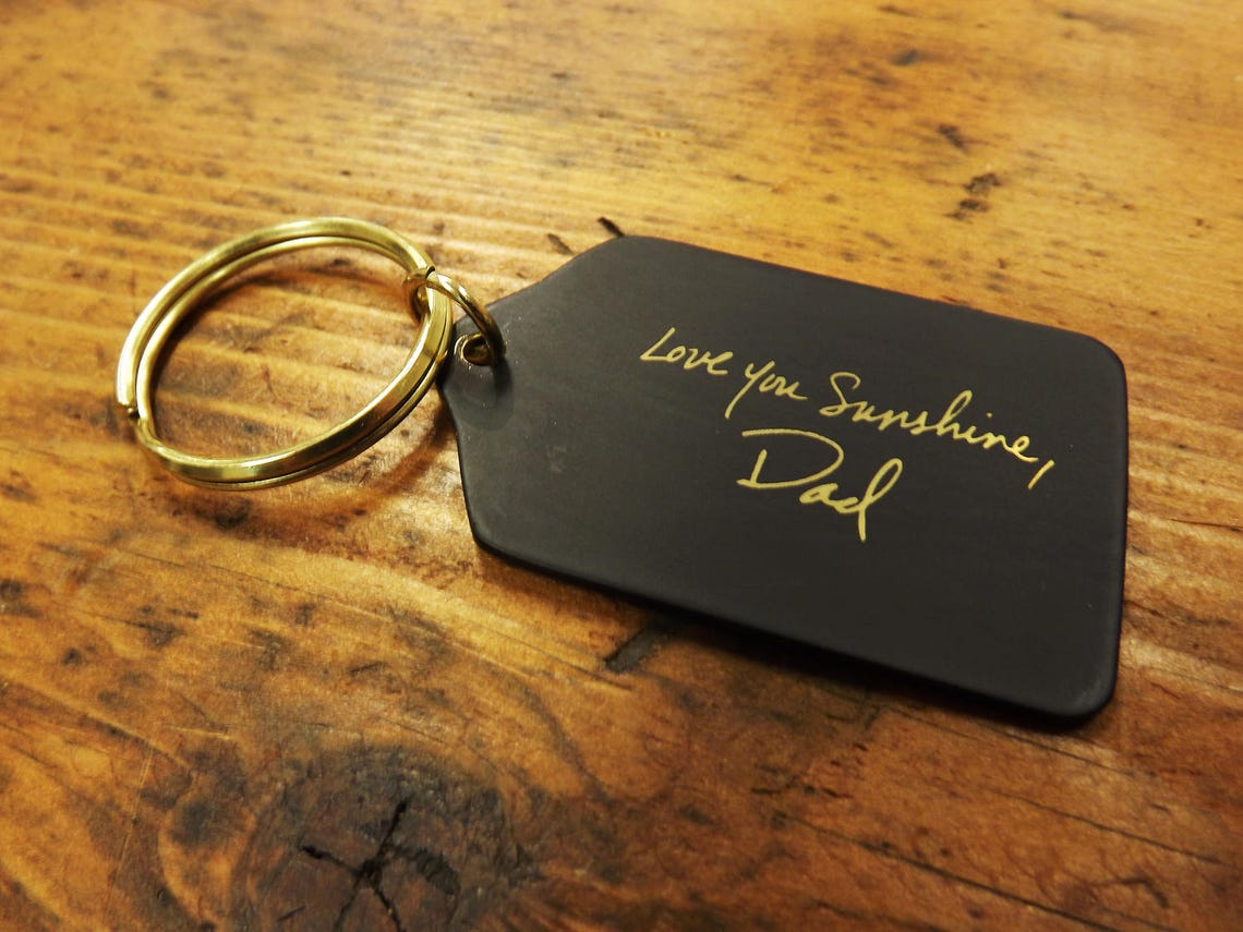 Handwritten Key Chain Personalized Writing Handwritten Key Etsy