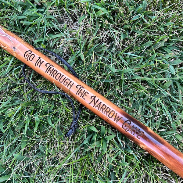 Carved Walking Stick, Hiking Stick, Personalized Walking Stick, Wood Walking Stick, Hiker Gift, Walking Cane, Hiking Gift, WITH COMPASS