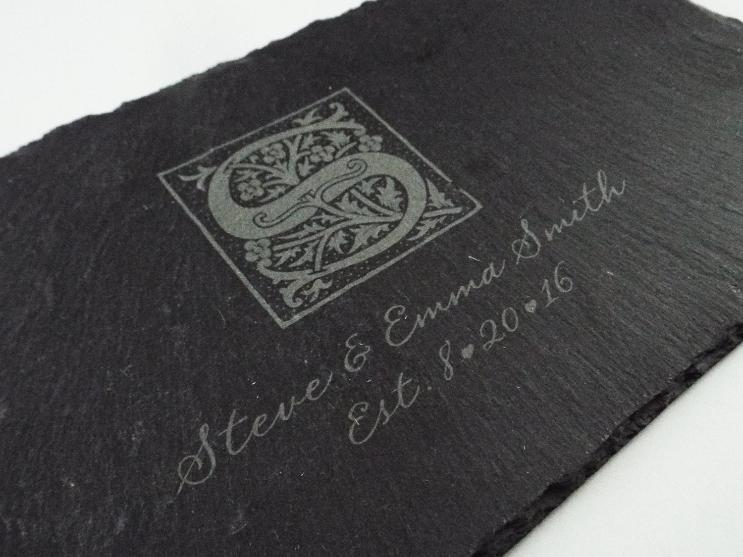 Personalized Slate Cheese Board Engraved Slate Cutting Board | Etsy