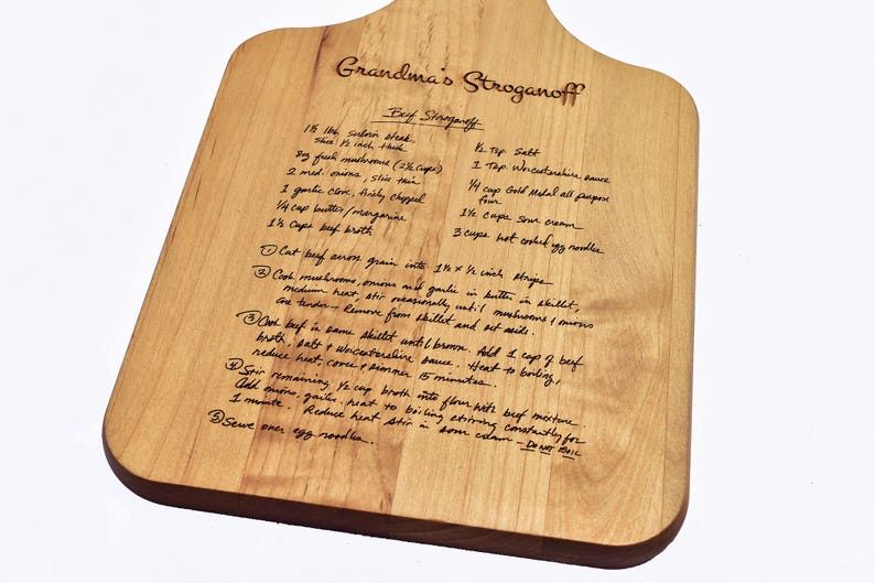 Personalized Recipe Board Recipe Cutting Board Family Etsy