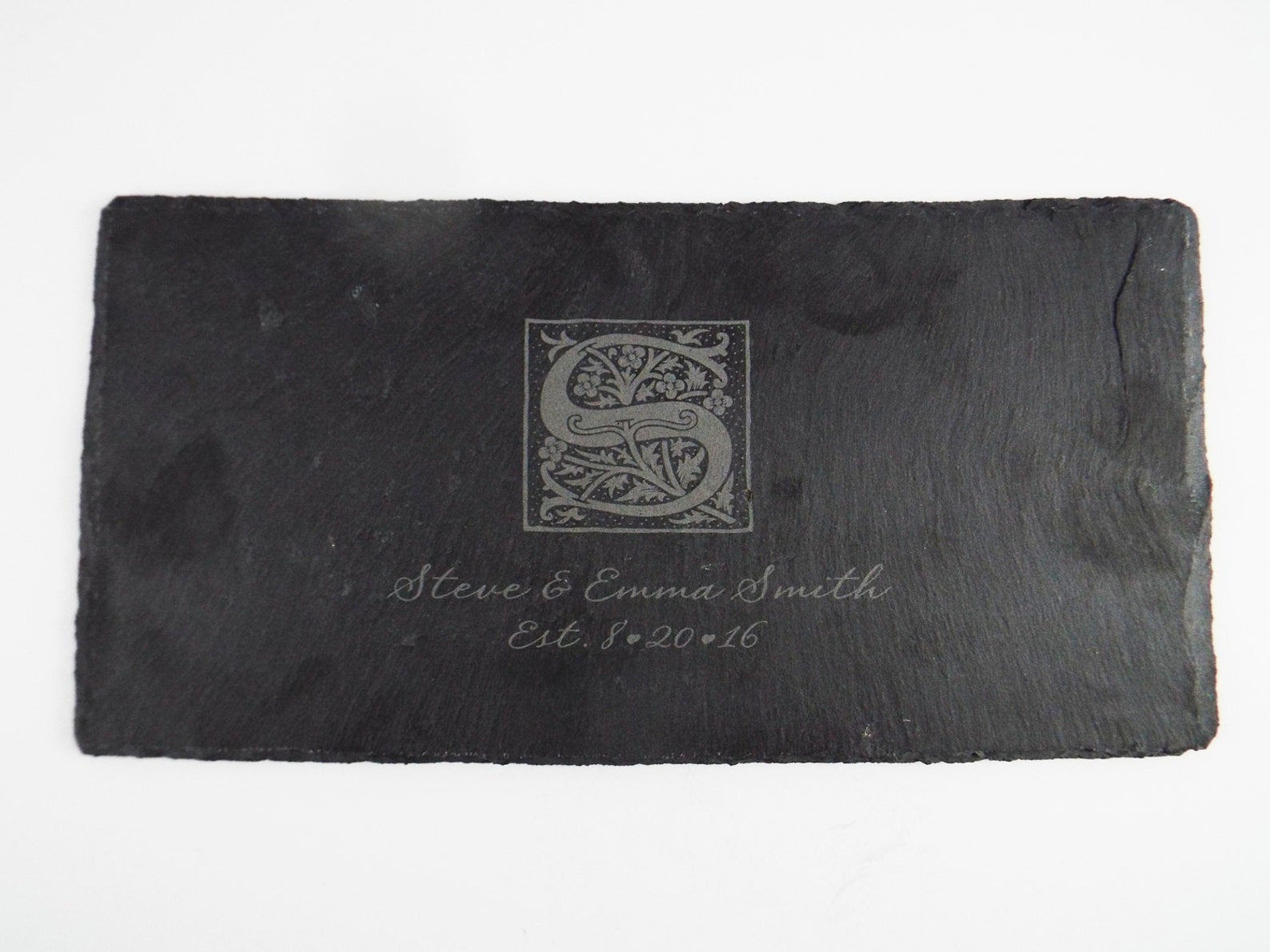 Personalized Slate Cheese Board Engraved Slate Cutting Board Etsy