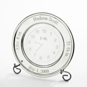 Personalized Baby Gift, Birth Announcement Clock, Baby Birth Clock, Time of Birth, Baby Shower Gift, New Born Gift, New Baby