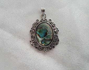 Natural Paua shell pendant