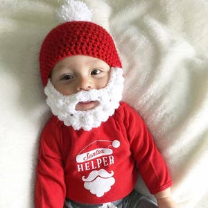 Crochet Santa Beard Hat - Etsy