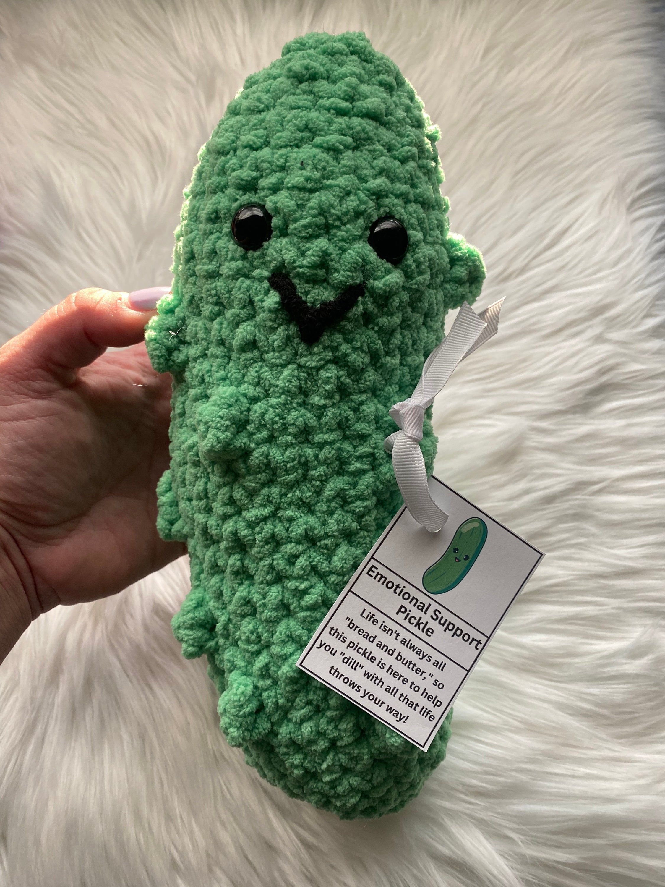 Emotional Support Pickle Crochet Pickle Stuffy 