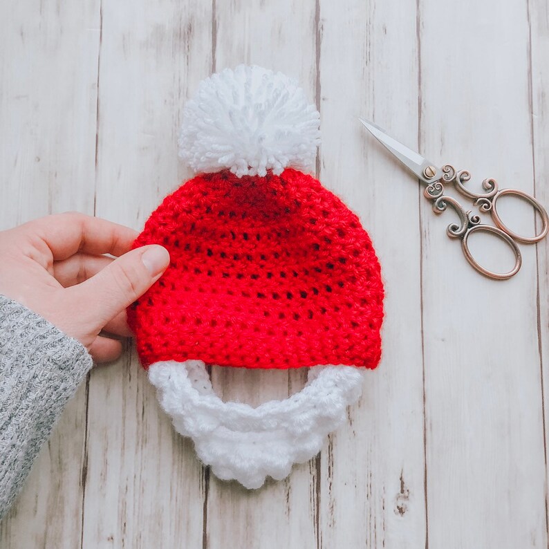 Crochet Santa Beard Hat Etsy