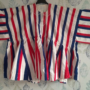 Quality Short Sleeve Northern Ghana Smock with Matching Hat,NPP Party Colours,Fugu,Batakari Ghana Politics,Party,Wedding,Election Ghana 2024