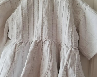 Short Sleeve Blue and White Northern Ghana Men Hand Woven Traditional Smock, Fugu Top/Batakari/Smock for Wedding and Parties