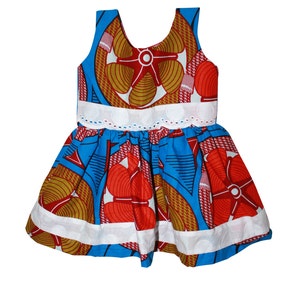 Lindo vestido sem mangas para meninas com estampa africana de Ancara