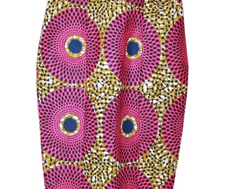 Africa Print Ankara Cotton Ladies Knee Length Pencil Skirt