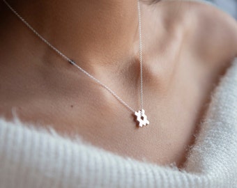 Silver Sun Dangle Pendant Necklace, Sterling Silver .925 Minimalist Necklace, Dainty Silver Pendant Necklace, Southwest Jewelry