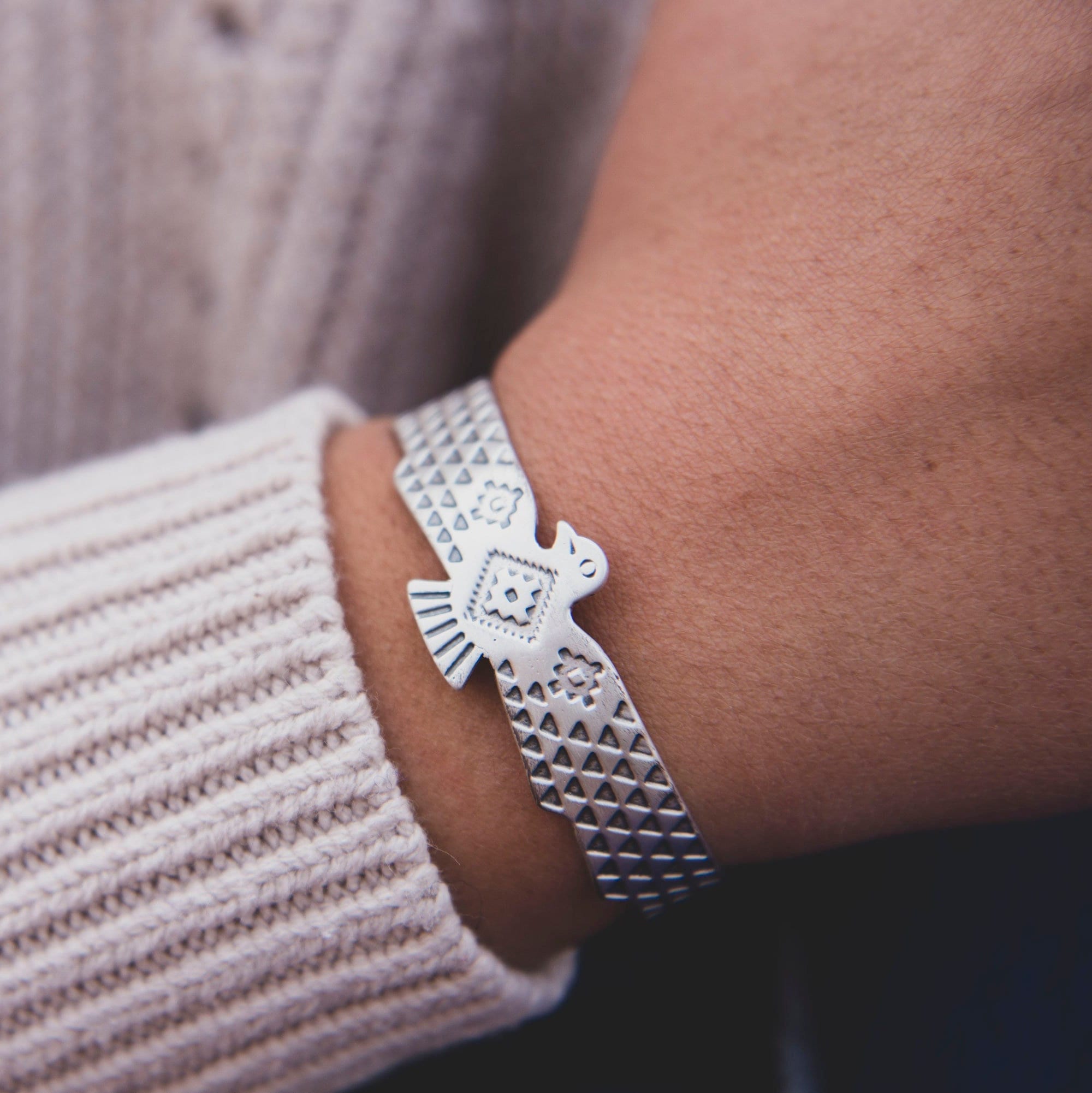 Buy Thunderbird Cuff Bracelet Sterling Silver, Southwest C