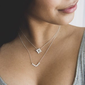 Necklace Set Silver, Necklace Set of Two, Double Necklace, Layered Necklace Set, Necklace Set Trendy, Necklace Set for Women, Southwestern
