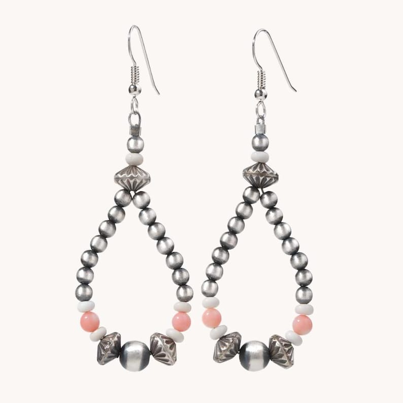 Desert Blossom: Pink Desert Cactus Flower Earrings