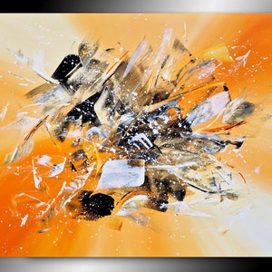 tableau Abstrait Moderne Orange Couleur Peinture Europe Affiche Imprime Mur  Art Photos pour avec cadre 20x30cm[2972]