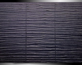 black monochrome painting abstract painting handmade minimalist canvas stretched on wooden frame / made to ORDER