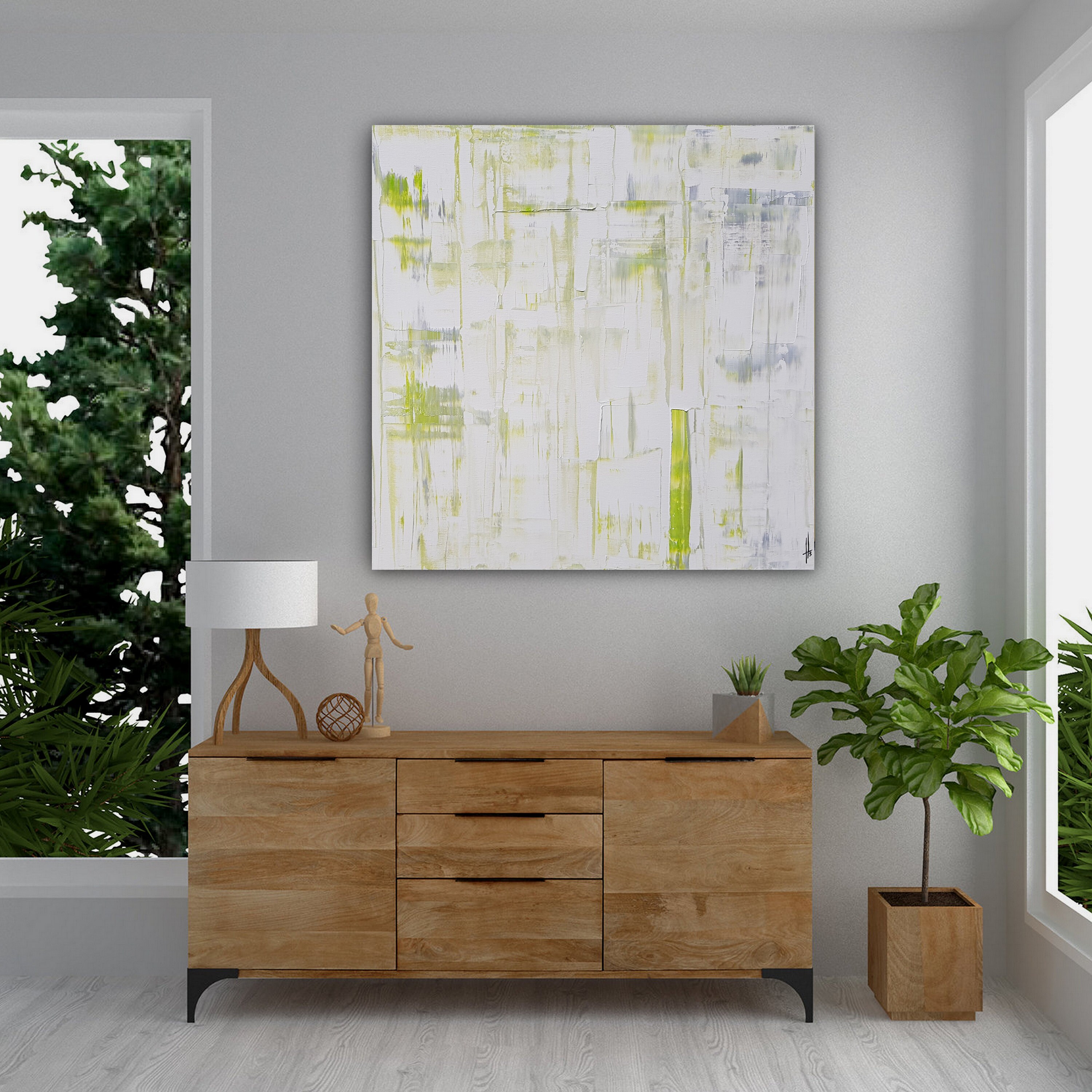 Pintura abstracta hecha a mano pintura ZEN lienzo | Etsy