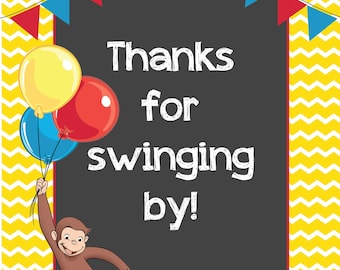 Curious George Thank You Sign