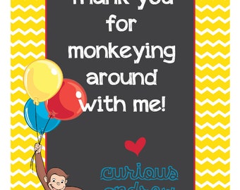 Curious George Thank You Cards
