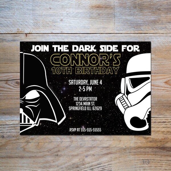 Darth Vader Invites - Etsy