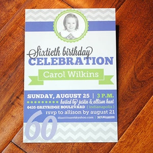 60th Birthday Invitation for Woman