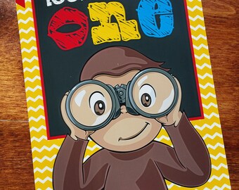 Curious George "Look Who's One!" Sign