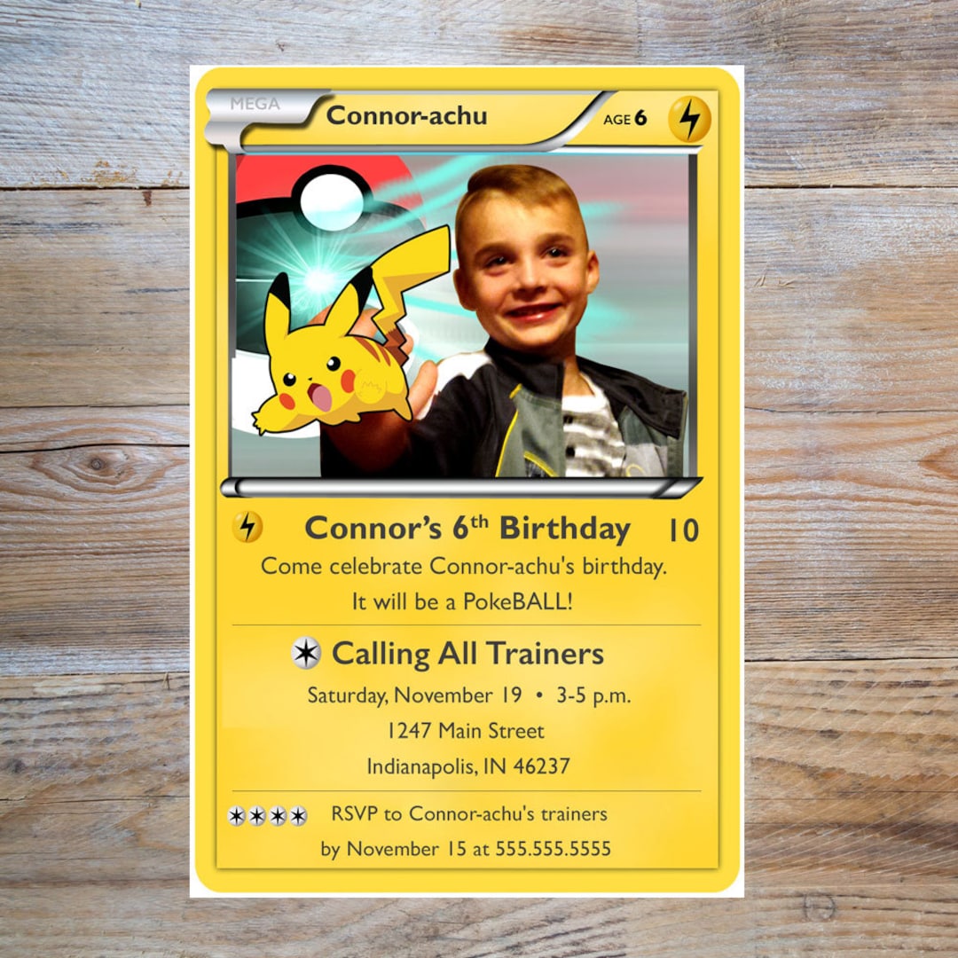 Pokemon Birthday Party Invitation - Etsy